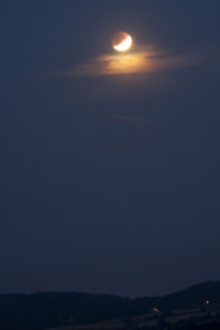 Partial Lunar Eclipse from Newlands Corner about 22:30 BST